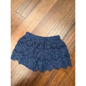 Navy blue lace Shorts Medium NWT NEW